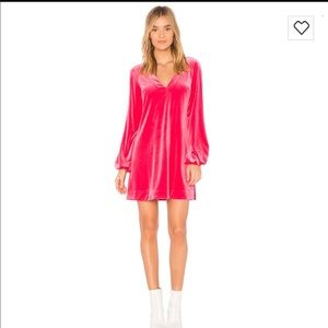 Free People Pink velvet mini dress 💕